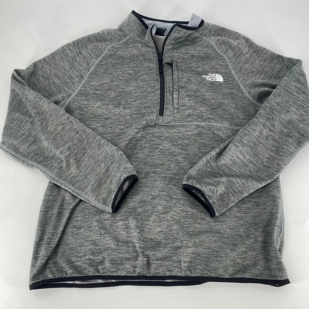 The North Face Mens Canyonlands 1/2 Zip Fleece Pullover Grey Heather XL